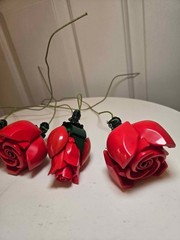 Set of 15 Wired LEGO Floral Blooms – Roses & Red Orchids – Wedding / Event Decor