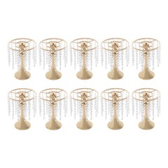 10PCS Flower Stands, 10.23″ Tall Crystal?Flower Stand, Flower Arrangement Stand