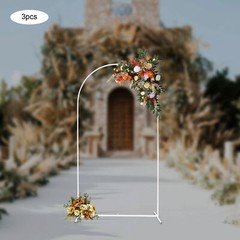 3 Pcs Metal Stand Wedding Arch Backdrop Stand For Ceremony Party Yard Home Decor