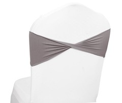 MDS Pack of 50 Spandex Chair Sashes Bows Elastic Stretch Dining Chair Bands T…