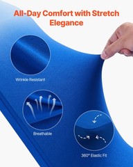 VEVOR 50PCS Royal Blue Stretch Spandex Folding Chair Covers for Wedding Party