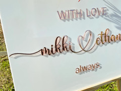 Acrylic 3D Welcome Wedding Horizontal Signage – Style 2