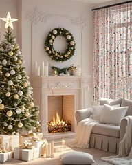 38 Strands Beaded Curtain for Doorways -35.4″x79″- Handmade Natural Beaded Cu…