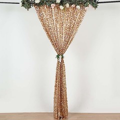 MATTE CHAMPAGNE 8×8 ft Big Payette Sequined BACKDROP CURTAIN Wedding Events