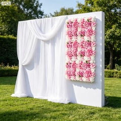Artificial Flower Backdrop Wall Panels 6Pcs Indoor Outdoor Photography Decor