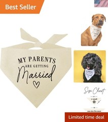 Natural Cotton Dog Triangle for Weddings | Perfect for Engagement Announcements
