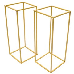 Set of 2 Gold Wedding Flower Stands Flower Display Rack For Wedding Party Decor