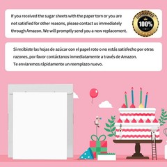 Edible Paper 25pcs, A4 Size 11.7″ x 8.3″ Icing Sheets for Cakes A4-1, white