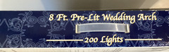 8ft Pre-Lit Arch Warm White Lights Metal Steel Construction Wedding Lighted 2001