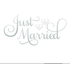 Just Married Car Window Sticker, Wedding Day Decorations, Just Married Vinyl …