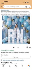 Grinsvalley Lighted RN Letters Nursing Graduation Backdrop Set White
