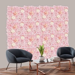 Artificial Flower Wall Panels, Artificial Flower Wall Backdrop, 16PCS Panels