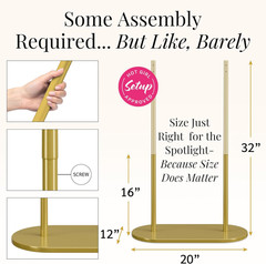 Gold Wedding Welcome Sign Stand with Holder – Elegant Metal Easel Display for Se