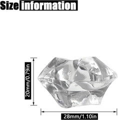 Fake Ice Rocks, 140PCS Big Acrylic Rocks Plastic Diamonds, Vase Fillers Table Sc