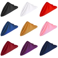 17″ x 17″ Lamour Satin Dinner Napkins for Wedding Party Event Decor (Pack of 10)