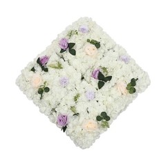 3D Flower Wall Panel-12pcs Artificial Flower Wall Background Rose Wedding Wall