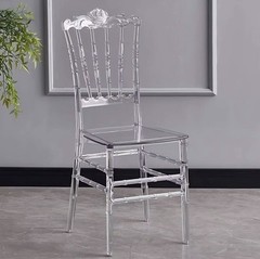 36″ tall Clear Transparent Dining Chair Oval Back Wedding Party Home Decorations