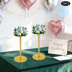 10Pcs 40cm Wedding Flower Stands Metal Flower Holder Table Centerpieces Gold NEW