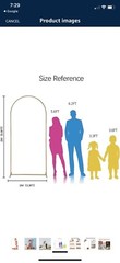 6.6FT x 3.3FT Gold Metal Arch Backdrop Stand Frame for Wedding, Christmas, Party