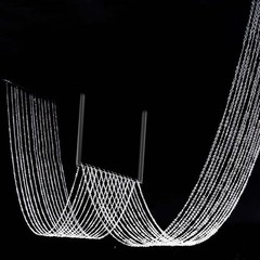 15 ft Iridescent Ceiling Drape Curtain Crystal Beaded Backdrop Party Decorations