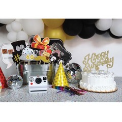 60th Birthday Photo Booth Props – 31-pc Selfie Props with 8 x 10-Inch Sign, 4…