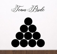 Beer Pong Vinyl Decal Sticker Set Wedding Party Table Team Bride Groom