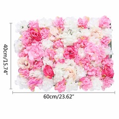 8xArtificial Rose Flower Wall Panel Artificial Silk Wedding Valentines Day Decor