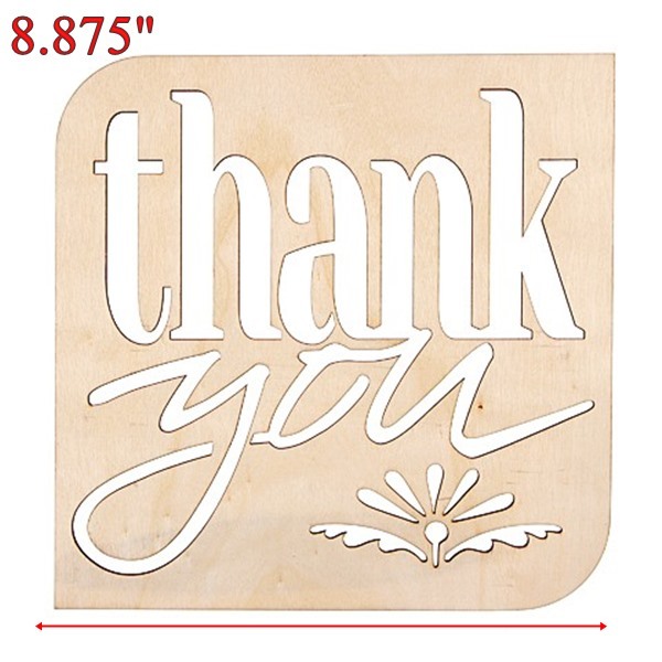 DIY WOODEN UNFINISHED Thank You SIGN WEDDING DECOR PHOTO BOOTH PROP LASER CUT