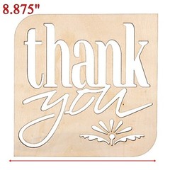 DIY WOODEN UNFINISHED Thank You SIGN WEDDING DECOR PHOTO BOOTH PROP LASER CUT