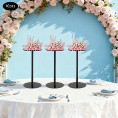 Black 10Pcs Wedding Flower Stands 40cm Flower Stand Wedding Table Centerpieces