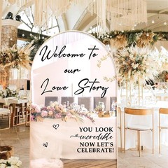 Wedding Welcome Signs Welcome to Our Wedding Sign Decals Selfie Mirror Decals…