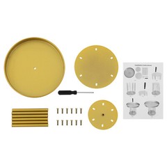 10Pcs Circular Flower Stands 5.91inch Tall Gold Flower Stand for Wedding Decor