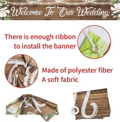 Welcome to Our Wedding Large Banner Beginning Rustic Reception Decorations