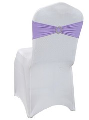 100 Spandex Stretch Chair Cover Sashes Bow for Wedding Party(Lavender)~FREE SHIP