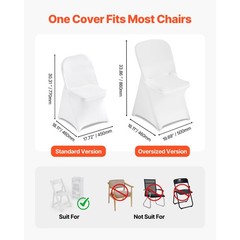 Uimoso30PCS White Stretch Spandex Chair Covers for Weddings, Parties, and Dining