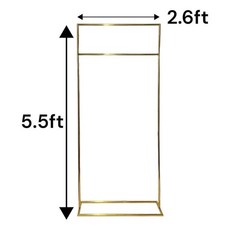 Shiny Gold Square Wedding Poster Backdrop Stand