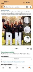 Grinsvalley Lighted RN Letters Nursing Graduation Backdrop Set White
