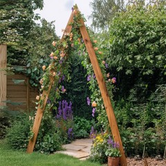 Ultra Tall Rustic Wood Wedding Arch Triangle Backdrop Stand Garden Arbor Decors
