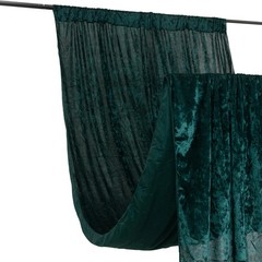 HUNTER GREEN 5 ft Premium Velvet Backdrop Curtain Wedding Booth Decorations