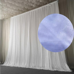 Elegant White Sheer Chiffon Ceiling Drapes Kit for Weddings & Events