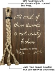 A Cord of Three Strands Wedding Sign, Bible Cross Wedding Unity Sign, Tie The Kn