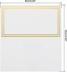 MECCANIXITY 20pcs Place Cards, Line Border 10x9cm/3.34×3.54-inch (L*W), White