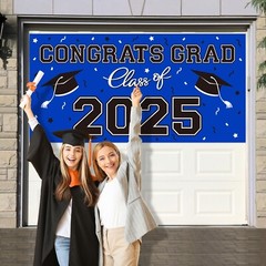Graduation Party Decorations 2025 Plastic Backdrop – 65″ x 32.7″ Congrats Gra…