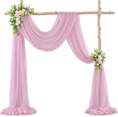 Wedding Arch Draping Fabric Backdrop 1 Panel 60″ X 26Ft Dusty Rose Drapes Curtai