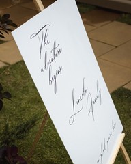 Wedding Welcome Sign – White Acrylic Mirror Wedding Sign -Wedding Signage-Decor