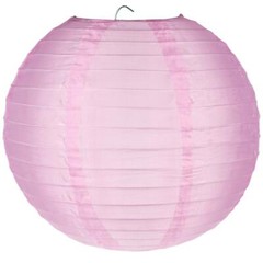 24″ Pink Nylon Lantern, Durable Hanging Decoration