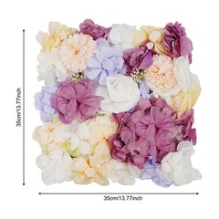 13.77*13.77in Artificial Flower Wall Panels Party Decor 16pc Flower Wall Panel