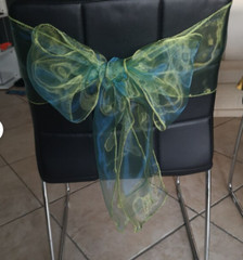50x Emerald Green Organza Chair Sashes Bow Wedding Banquet Party Ceremony Decor