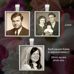 3 PCS Wedding Bouquet Photo Bridal Charms DIY Memorial Picture Brooch Pin Kit