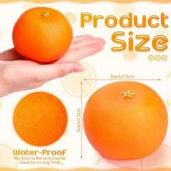 WinnerWhy 24 Pcs Fake Oranges Artificial Fruits 3 Inch Foam Mini Lifelike Decor